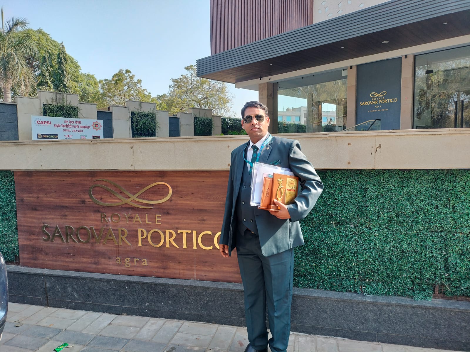 X-Men Security Agency representative at Royale Sarovar Portico, Agra, venue of the CAPSI conference